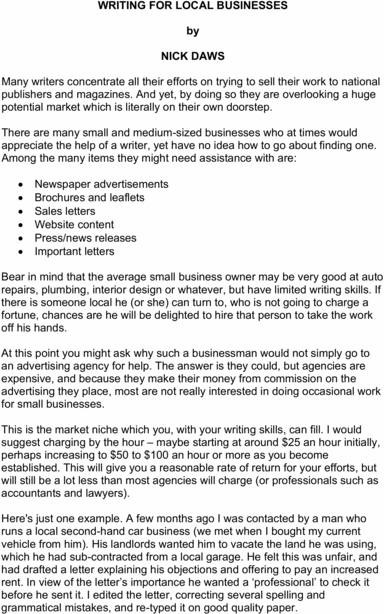 Product picture Writing for small businesses